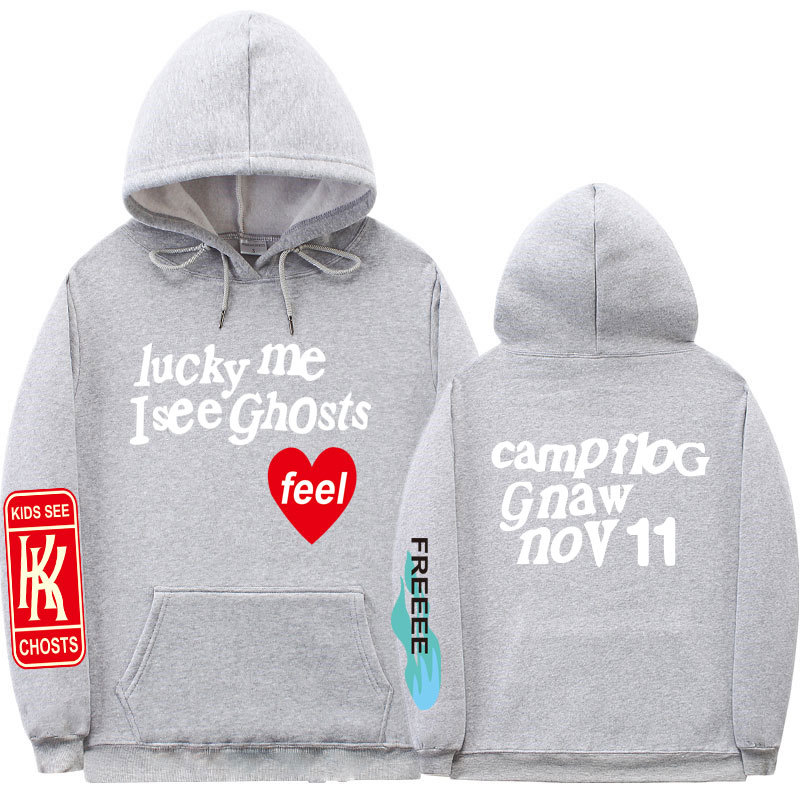 爷专辑KIDS SEE GHOSTS FREEEE HOODIE 卫衣 帽衫
