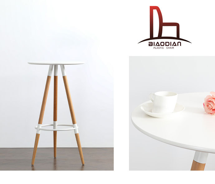 欧吧台伊姆斯桌椅现代简约咖啡厅桌家用实木餐桌椅休闲洽谈吧桌(图1)