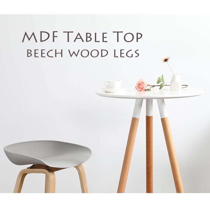 欧吧台伊姆斯桌椅现代简约咖啡厅桌家用实木餐桌椅休闲洽谈吧桌(图2)